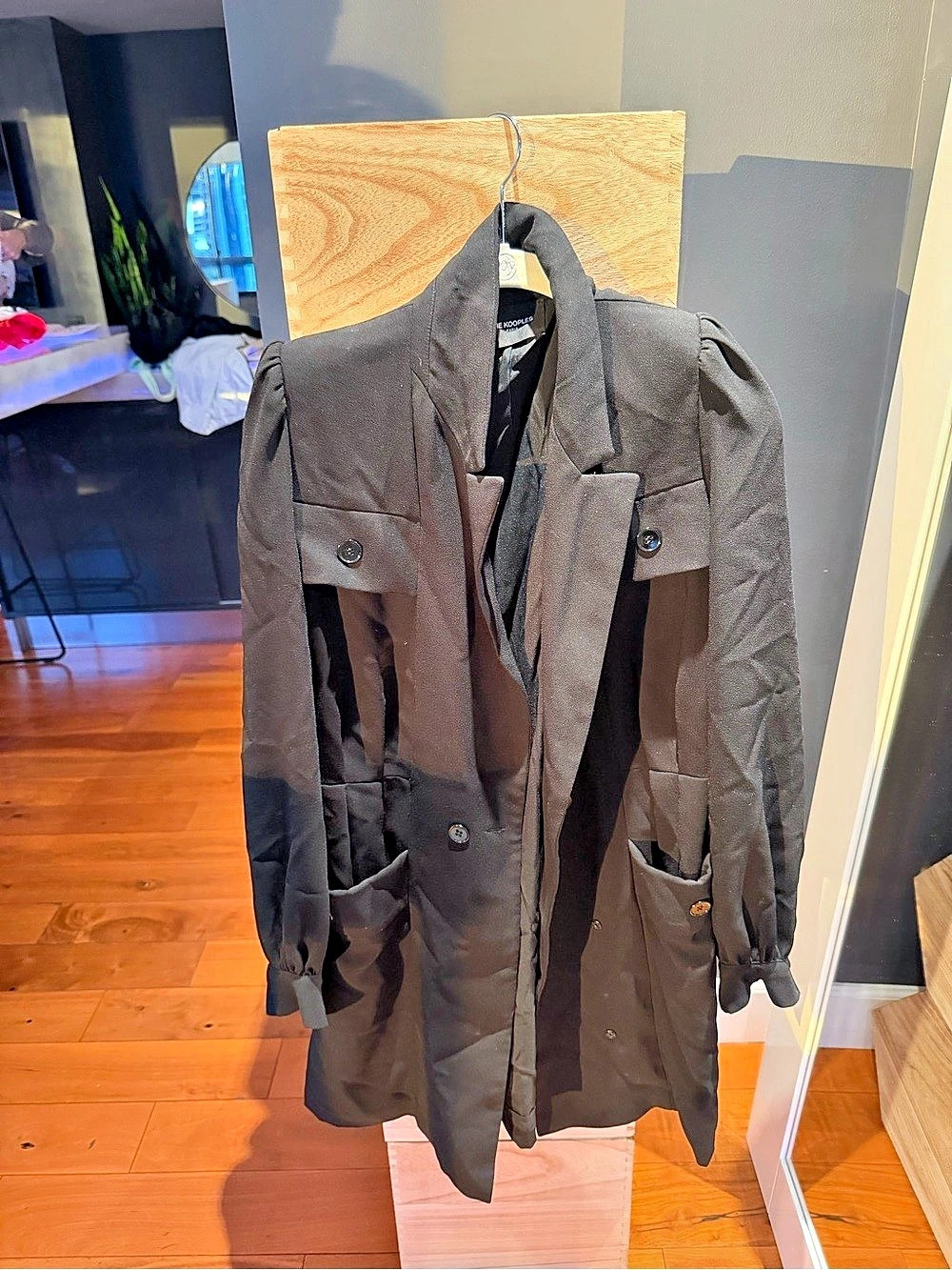 The Kooples Women's Black Trench Coat Like New